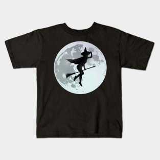 The Flying Witch Kids T-Shirt